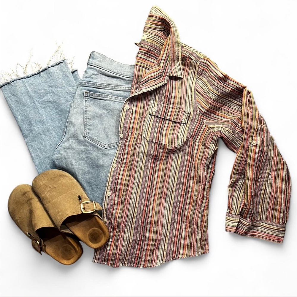 Liz Claiborne Multicolor Striped Blouse